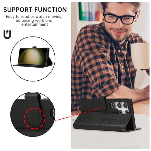 For Samsung A55/A54 5G/A34 5G/A23 4G/A15 Wallet Wristband Kickstand Phone Case - Photo 62 sur 67