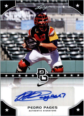 PEDRO PAGES 2015 Leaf *PERFECT GAME* Baseball Certified AUTOGRAPH