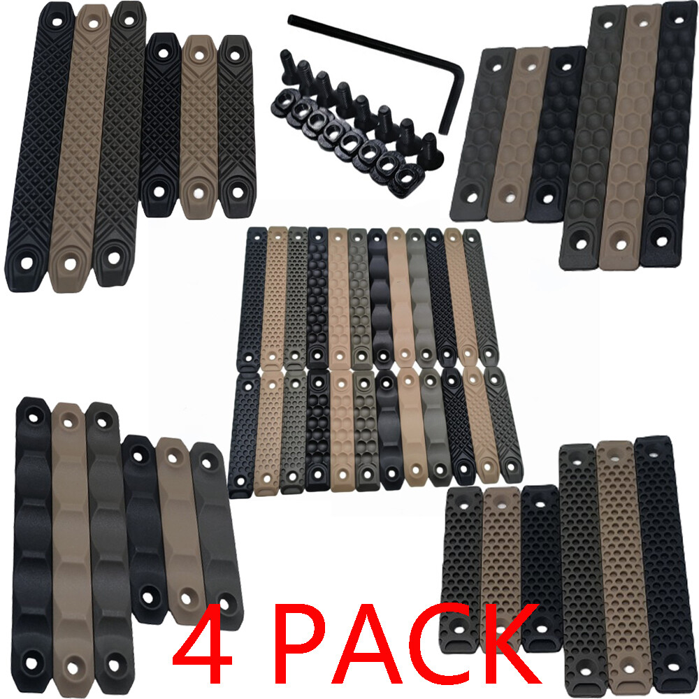 COUVERCLES DE PROTECTION de rail de type M-Lok 4 pièces pour rail Mlok