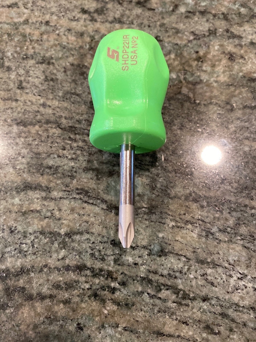 Snap-on shdp22irg stubby phillips no.2 screwdriver green | eBay