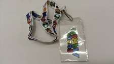 Nintendo Super Mario Bros. Lanyard With ID Holder Key Chain L K 100 Original