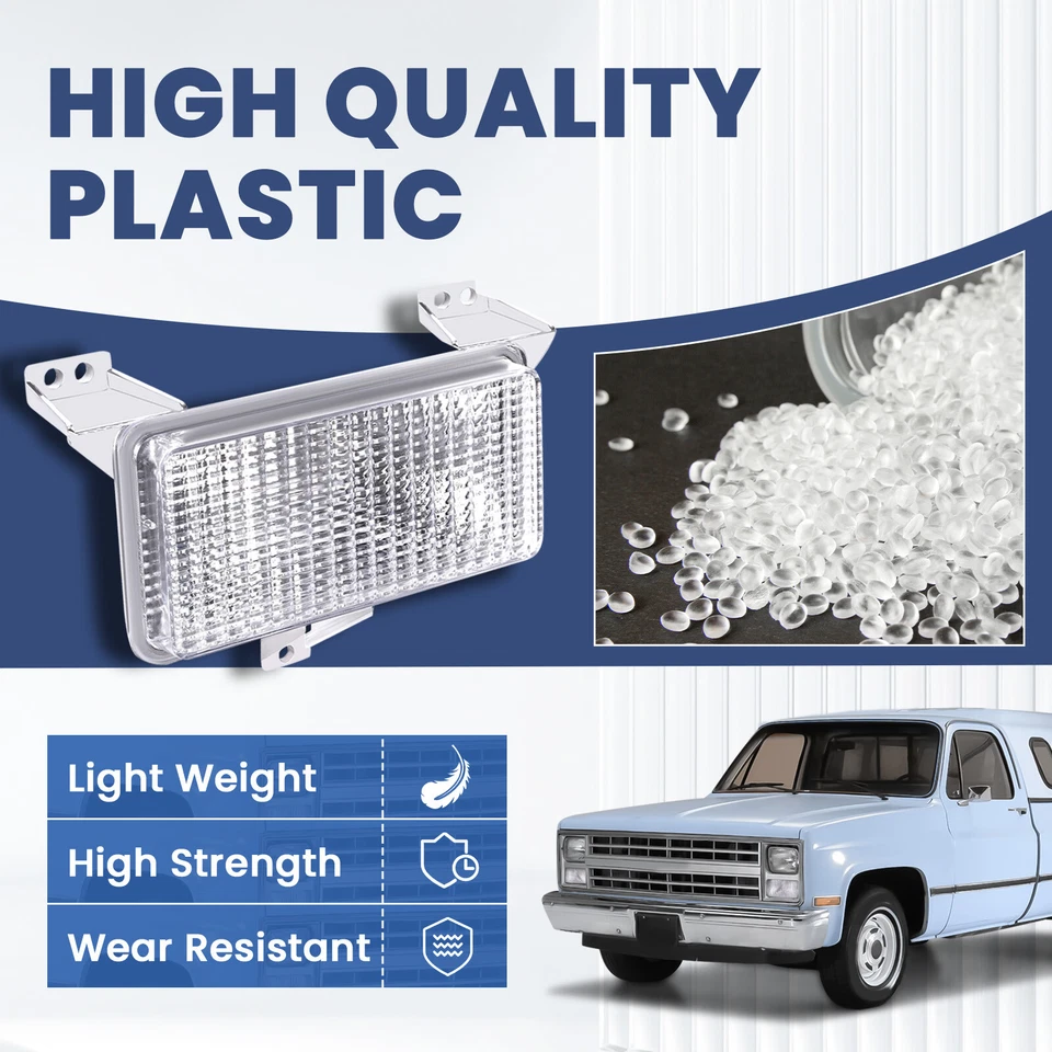 Par de luzes de seta de estacionamento de canto marcador pisca-pisca para caminhonete Chevy GMC - Imagem 3 de 4