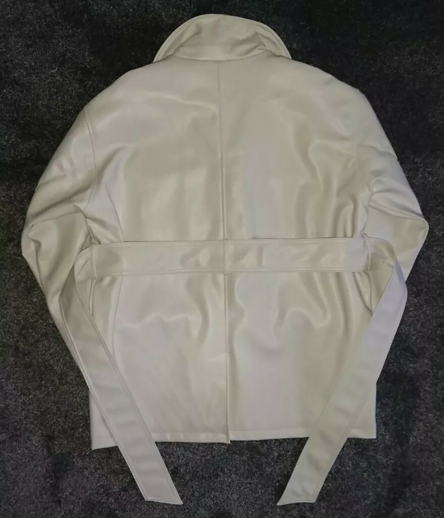 New ASOS DESIGN Oversized Leather Look Belted Large Pocket Jacket UK 12 Sold Out image 10