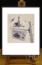 VINTAGE HAND PAINTED GOUACHE "BLACK POT INN" LLUSTRATION COMMERCIAL ART 1950's