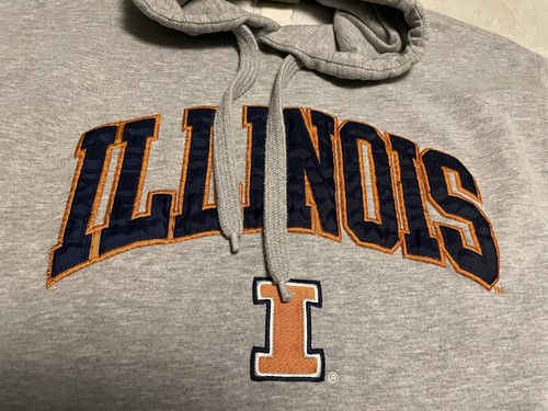 Illinois Fighting Illini Reebok Heisman hoodie sweatshirt Size L pre-owned - Picture 2 of 9