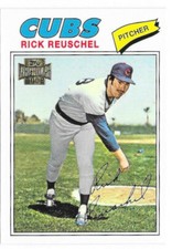 #27 RICK REUSCHEL CHICAGO CUBS #530 1977 CARD - TOPPS ARCHIVES NM-MT 2002
