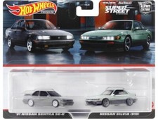 CAR CULTURE 2-Packs - Nissan Silvia (S13) + 1991 Sentra SE-R - HOT WHEELS 1:64