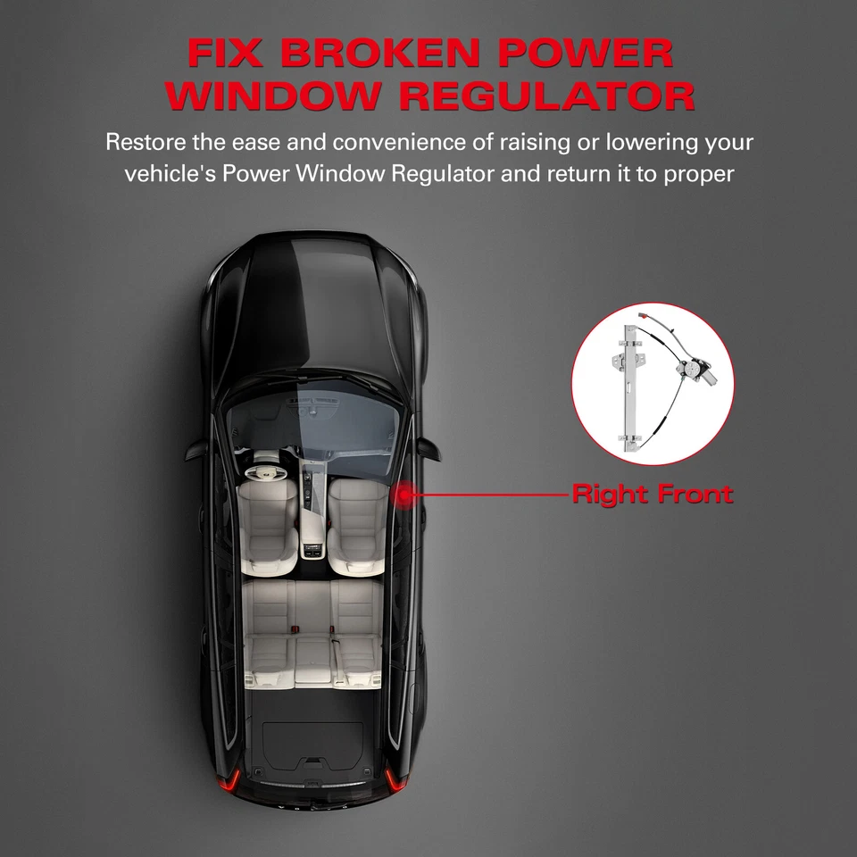 Regulador de ventana lateral del pasajero delantero con motor Honda Element 2003-2011 Foto 4 de 4