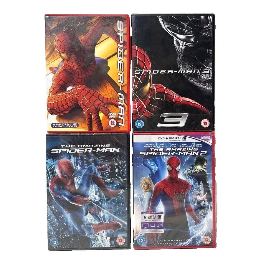 Spiderman 4-DVD Movie Bundle: 4 Full Films starring Toby Maguire/Andrew  Garfield | eBay