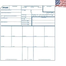 25 Pack FD-258 Fingerprint Cards - High Quality Sheets for Clear Prints