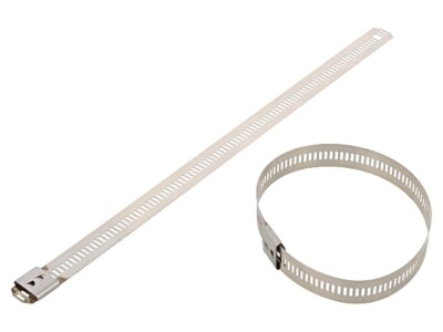 10X LU124-225 Kabelbinder L: 225mm W: 12mm AISI 304 Edelstahl 1112N RAYCHEM RPG