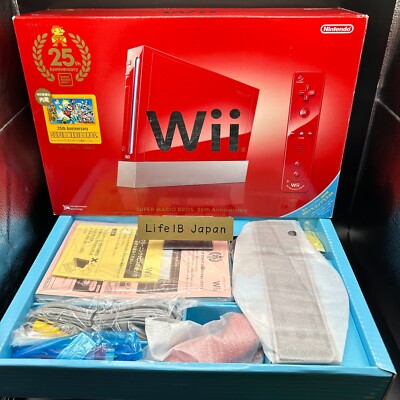 Nintendo Wii Red Super Mario Bros 25th Anniversary Console