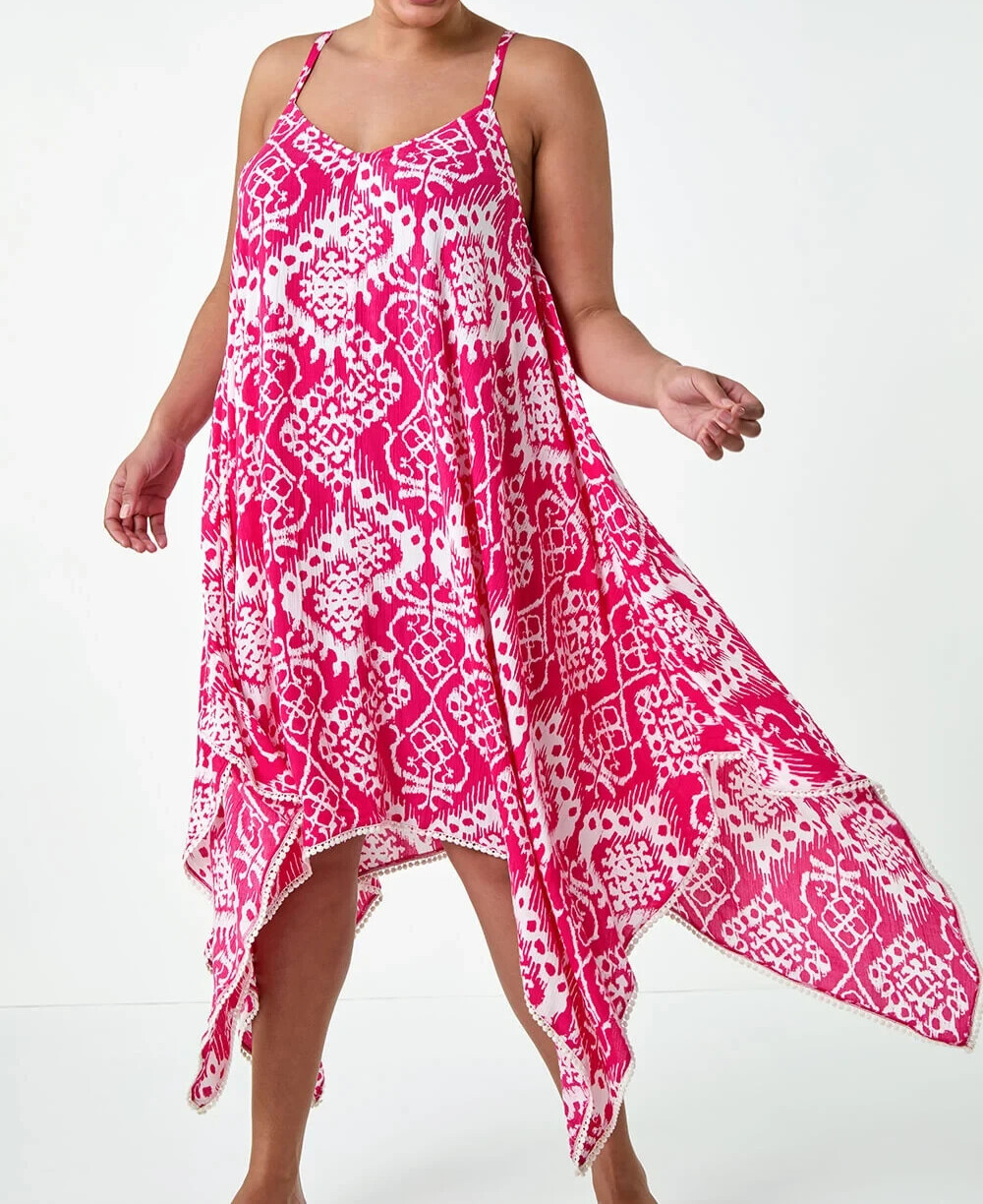 РЕМЕР DAMEN AZTEKENMUSTER BOMMELBORTE KLEID ROSA GR. 20 NEU (артикул R)