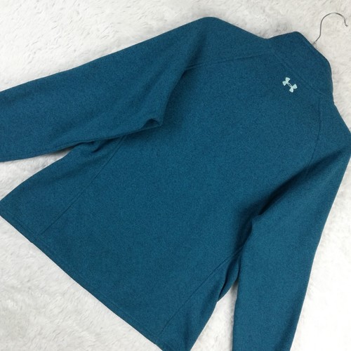 Under Armour Womens Jacket Storm Coldgear Fitted Blue 1/2 Zip Waist Length L - Picture 8 of 13