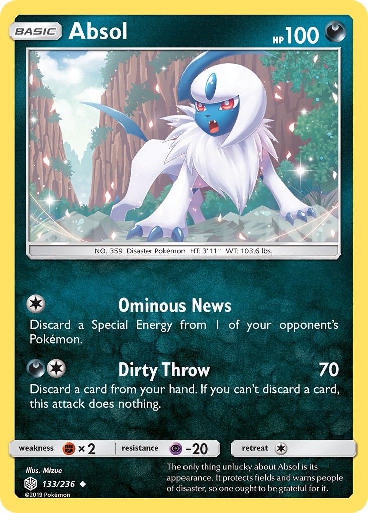 Absol SM12 133/236 Pokémon SM - Cosmic Eclipse Uncommon EN NM