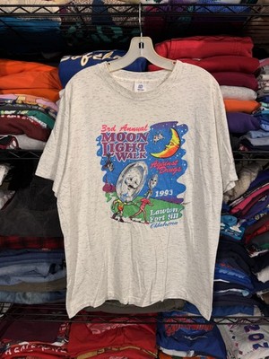 Vintage Moon Light Walk Anti-Drug Shirt Mens Large White Belton Oklahoma 90s