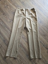 Lauren Ralph Lauren Womens 100 Wool Dress Pants Size 12 Cuffed Tan/ Brown