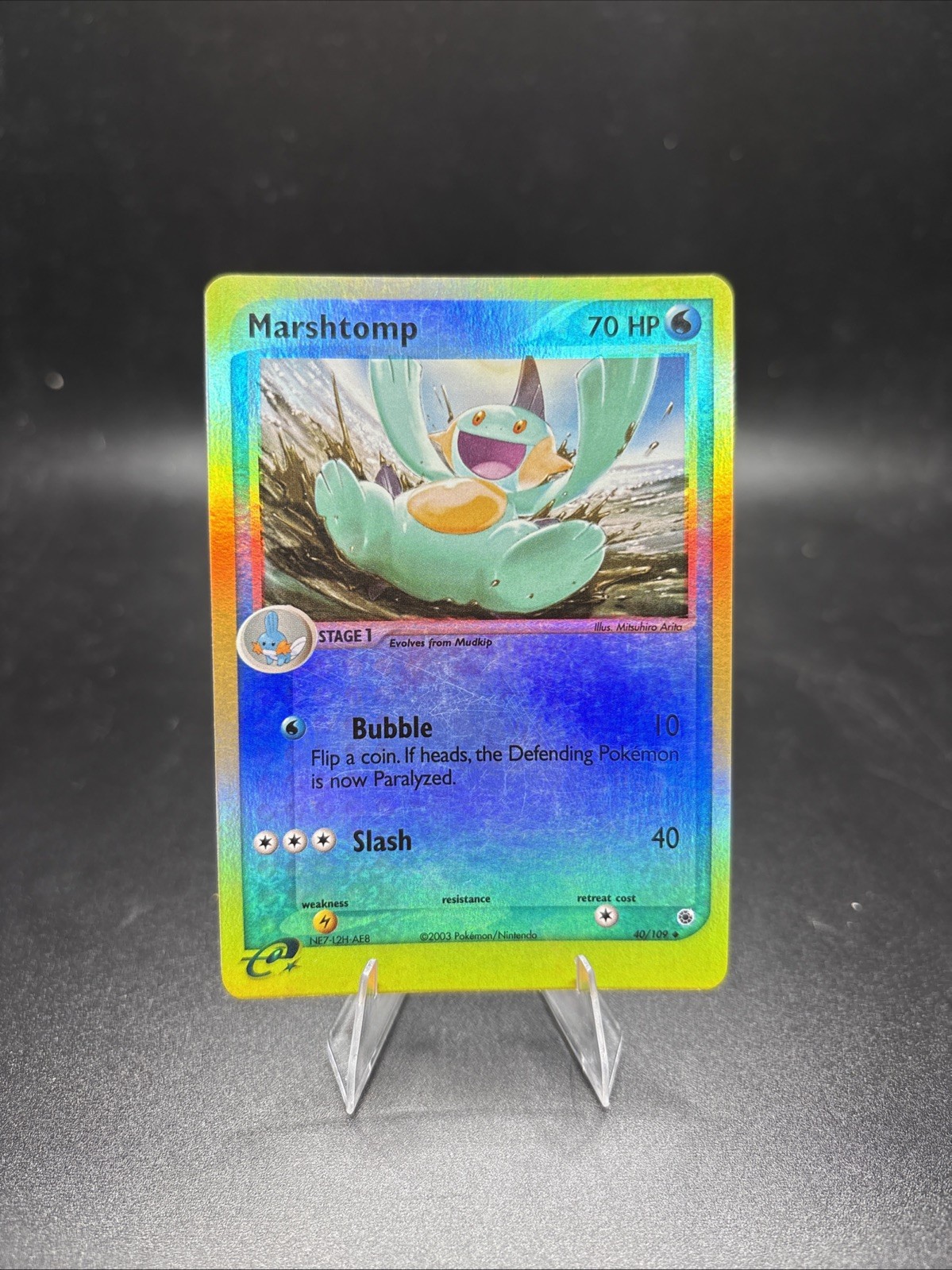 Marshtomp 2003 Pokemon EX Ruby and Sapphire Reverse Holo #40/109 * Near Mint