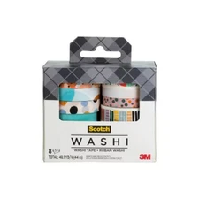 Scotch 8pk Expressions Washi Tape Abstract Modern
