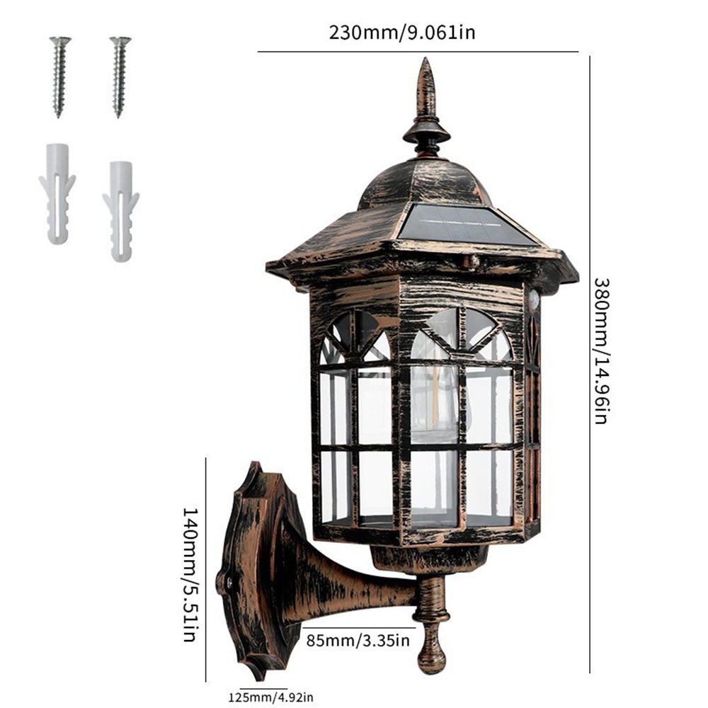 Solar Wall Lanterns Outdoor Waterproof Dusk To Dawn LED Solar Deck Fence Light
