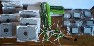 Fit iRobot Roomba Replacement Parts Side, Roller Brushes, Filters E5 E6 E7 i3 +