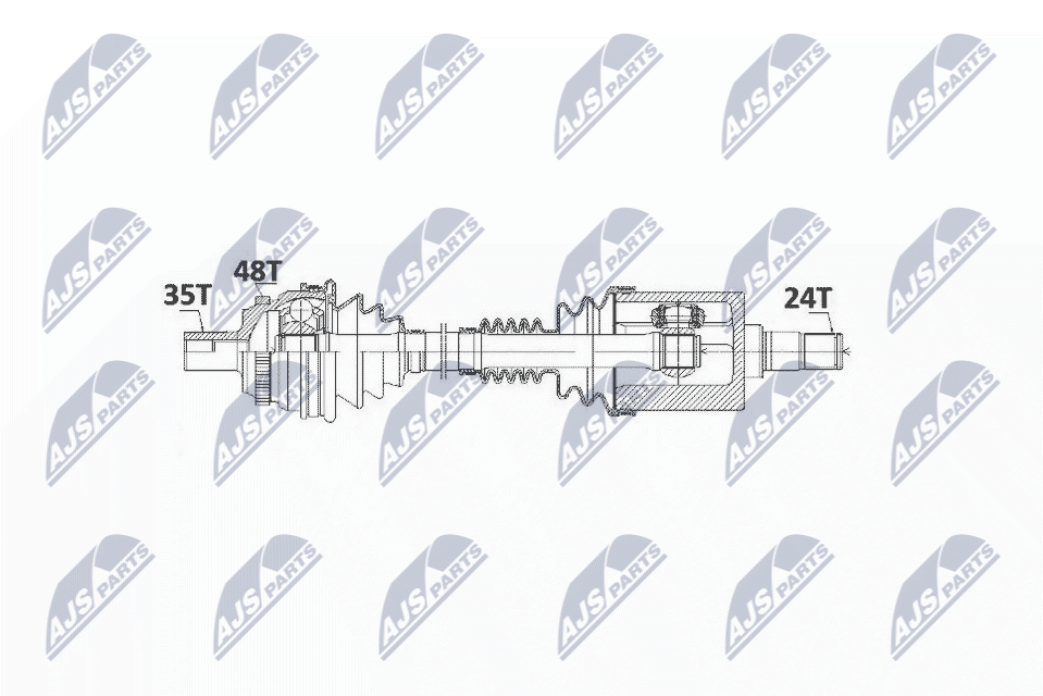 DRIVE SHAFT NPW-ME-023 FOR MERCEDES-BENZ M 112.941 3.2L M 112.921 2.8L 6cyl 4.3L - Image 6