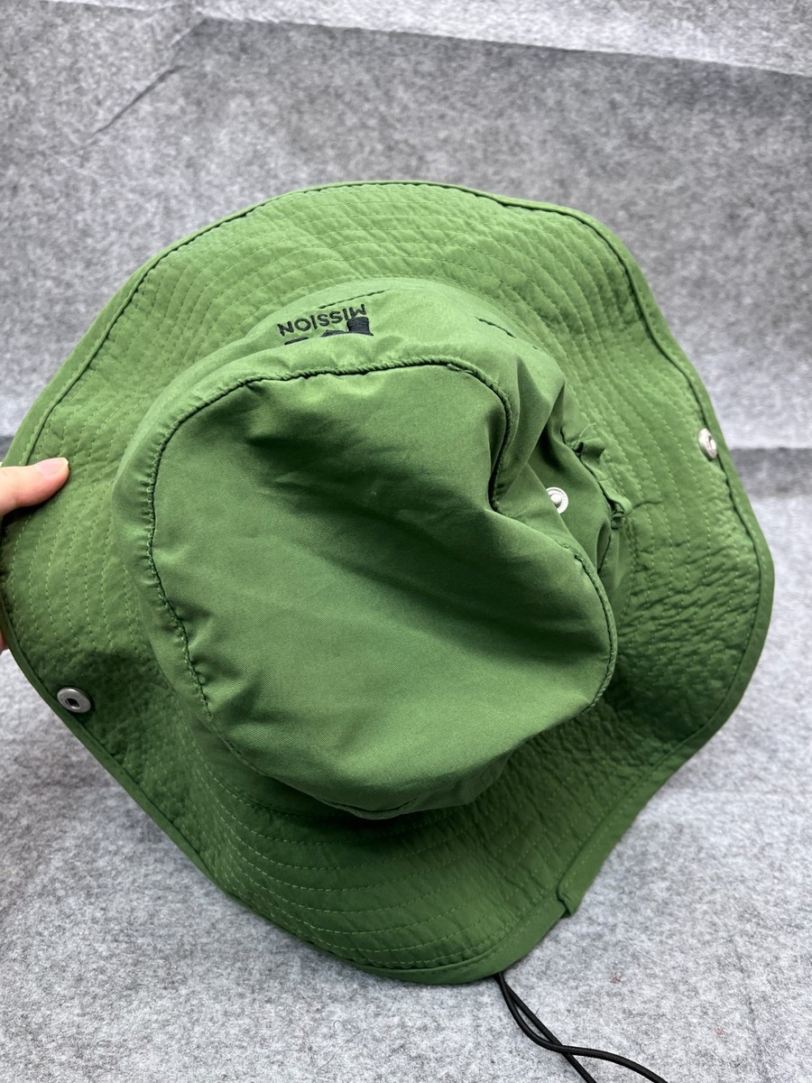 Mission Sun Bucket Hat Adult One Size Green Polyester Spandex Fish