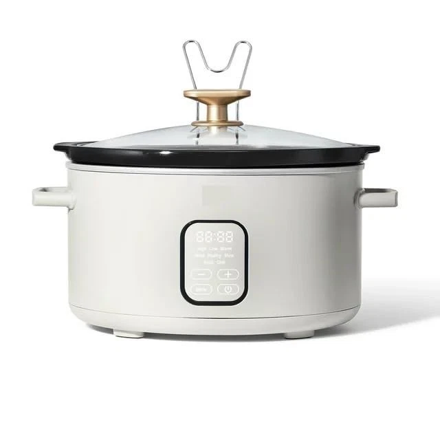 6 Quart Programmable Slow Cooker, White Icing by Drew One Size, Color