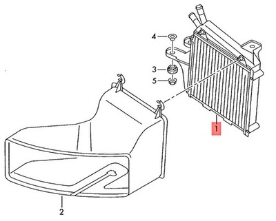 Genuine VW AUDI SKODA SEAT Bora Eos Additional Cooler For Coolant 1K0121212C