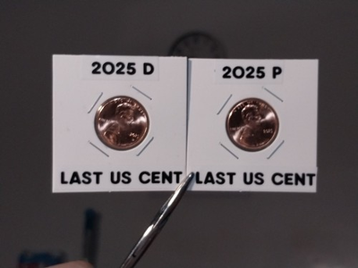 #ad #ad GET YOUR 2 CENTS IN 2025 P AND D LINCOLN COINS THE END OF AN ERA BRILLIANT UNC. $2.85