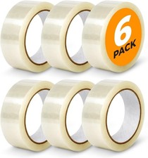 Clear Packing Tape 6 Rolls 1 Inch x 60 Yards Shipping Packaging Sealing Tape
