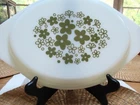 VTG Pyrex Spring Blossom Crazy Daisy 063 Divided 1 QT Casserole Dish w/ Lid