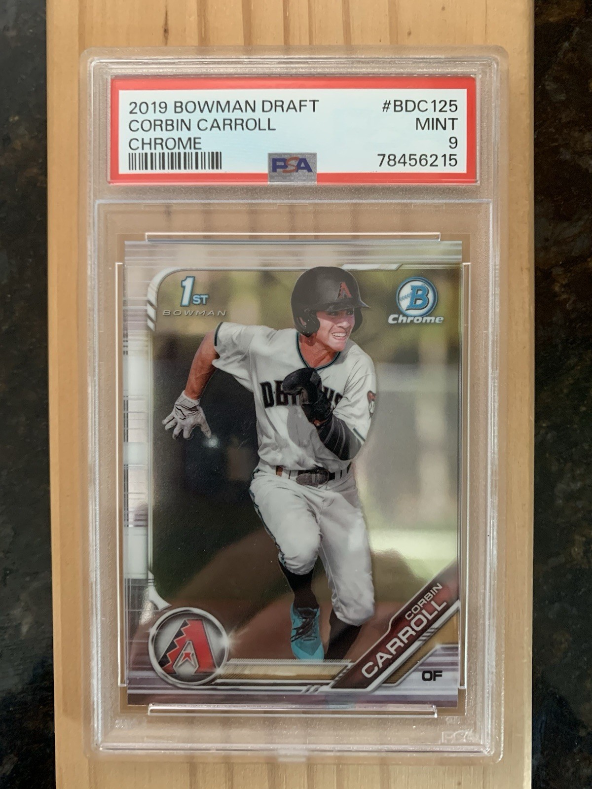 2019 Bowman Chrome 1st Draft Corbin Carroll #BDC125 PSA 9
