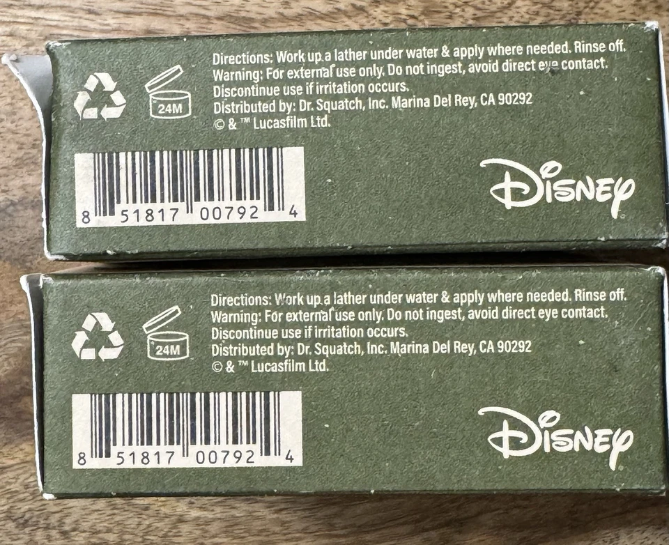 LOT of 2 Dr Squatch Briccs STAR WARS Limited Edition Jedi YODA Wisdom Wash Green - Image 4 of 4