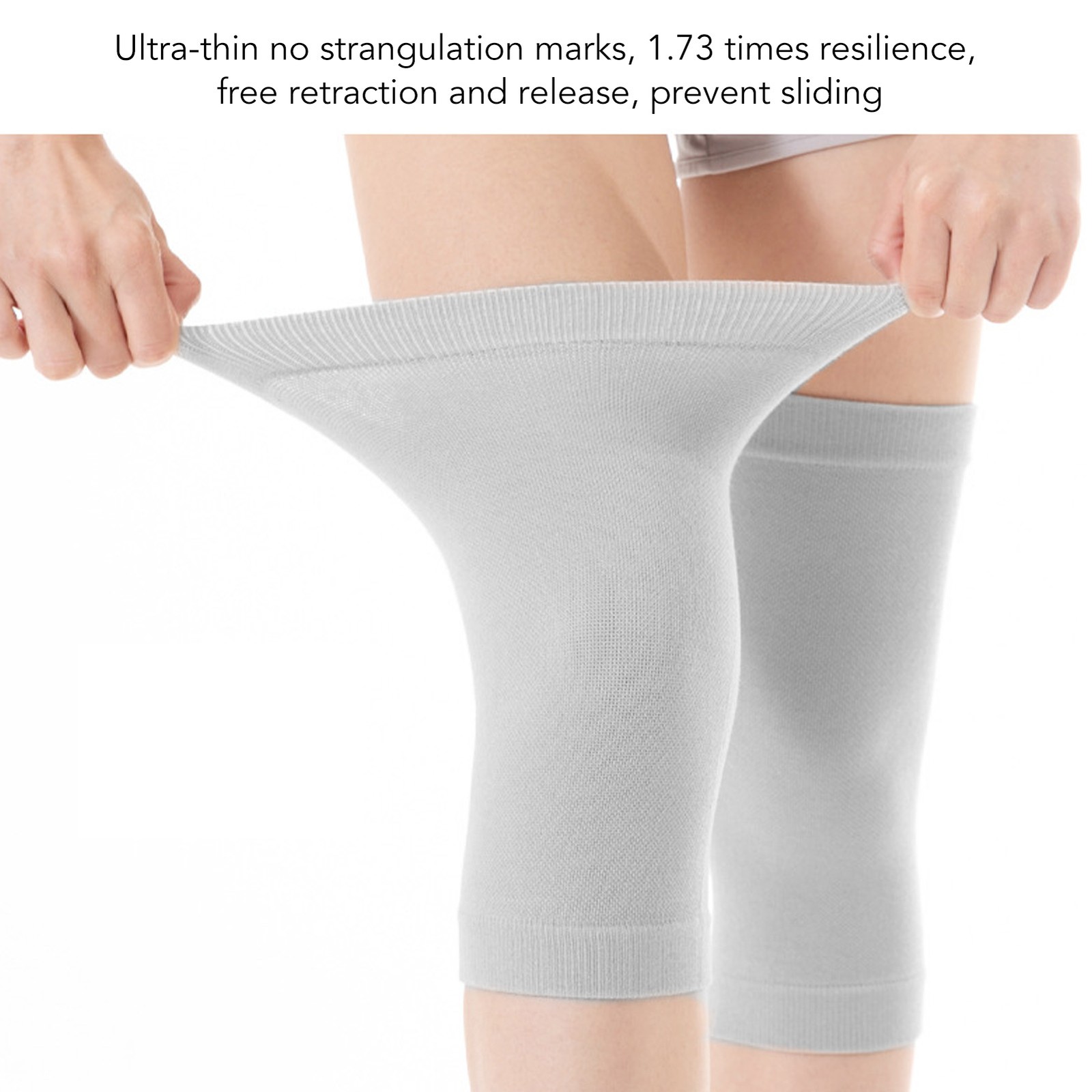 2pcs Knee Warmers Grey Windproof Skin Friendly Warm Cotton Knee AJ