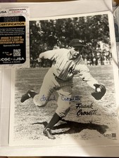 Frank Crosetti Autographed Signed - 8x10 Photo B&W - COA JSA - CH28072
