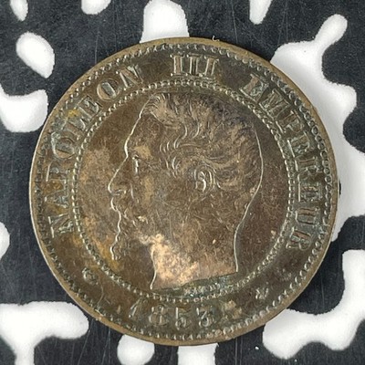 1853-BB France 2 Centimes Lot#F0069 Nice!