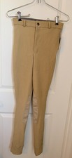 TuffRider Tan Jodhpurs Kids 12 Ribbed Riding Pants Knee Patch NWT