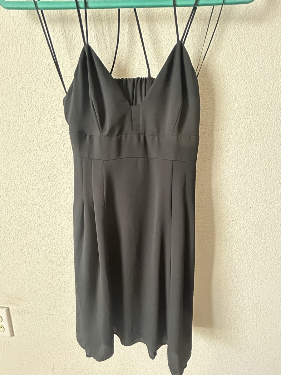 cut out back mini dress Windsor Noelle Beaded Open Back Bodycon Mini Dress in Black | Size: XS