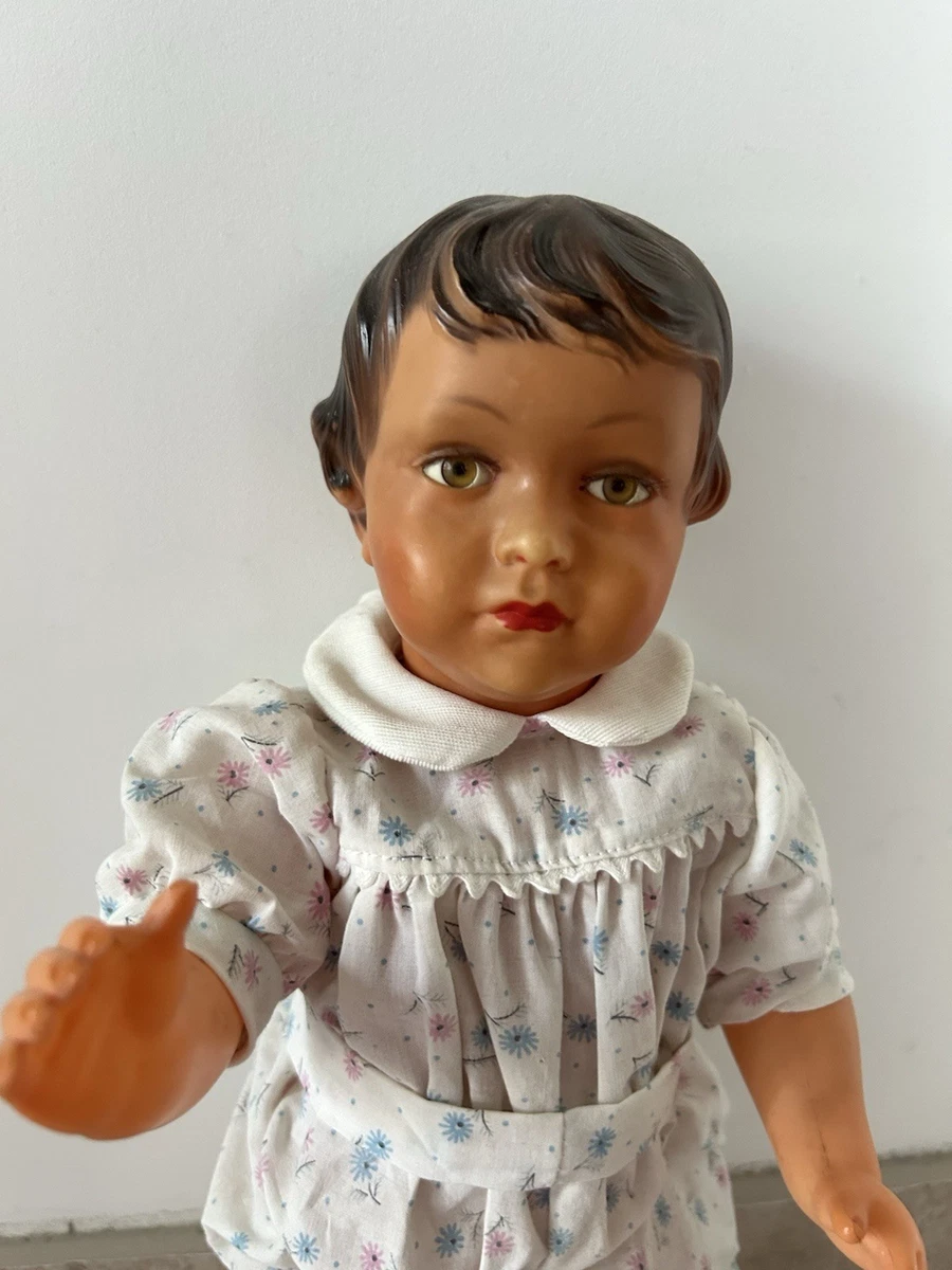 Baigneur Ancien En Celluloïd Moulin 60 Cm - Poupée Vintage