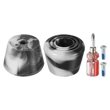 PATIKIL Roller Skate Toe Stops with Screwdriver, 1 Pair 82A Mixed Black White