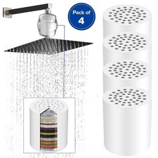4 Pack 20 Stage Shower Filter Replacement Cartridge Shower Filter for Hard Water