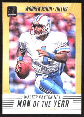 7912G 2018 Donruss #WP-18 Warren Moon Walter Payton NFL Man of the Year