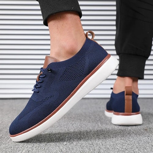 Scarpe da passeggio uomo leggere in maglia comode traspiranti sneakers quotidiane - Foto 2 di 10