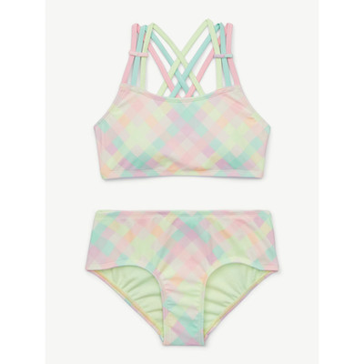 Justice Girls 2 piece Plaid Bikini Swimsuit Many sizes  New