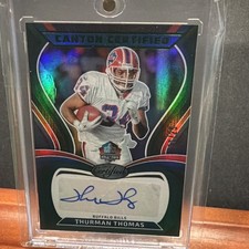 2025 Certified Canton Signatures Mirror Red 2/25 Thurman Thomas Bills Auto HOF