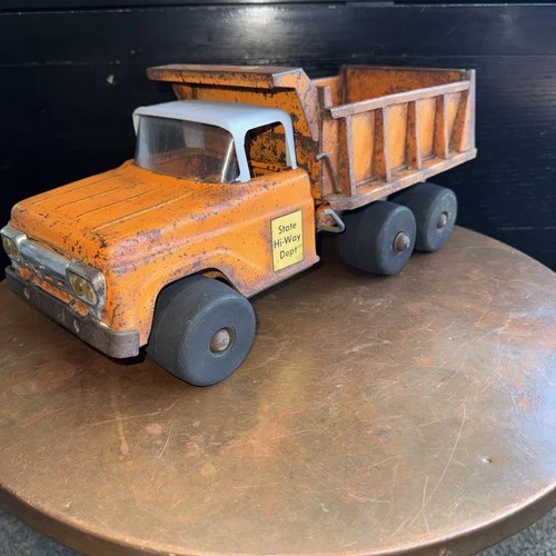 VINTAGE TONKA BIG MIKE LAND ROVER HYDRAULIC DUMP TRUCK STATE HI WAY DEPARTMENT