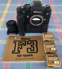 Nikon F3 High Eyepoint body, DW-4 finder, motore MD4, 3 dischi di regolazione, LEGGI!