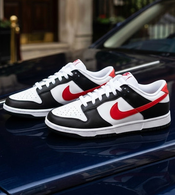 Nike Dunk Low Retro Red Swoosh Panda FB3354-001 Mens New