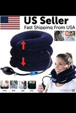 Cervical Neck Traction Device Collar Brace Support Pain Relief Stretcher Therapy